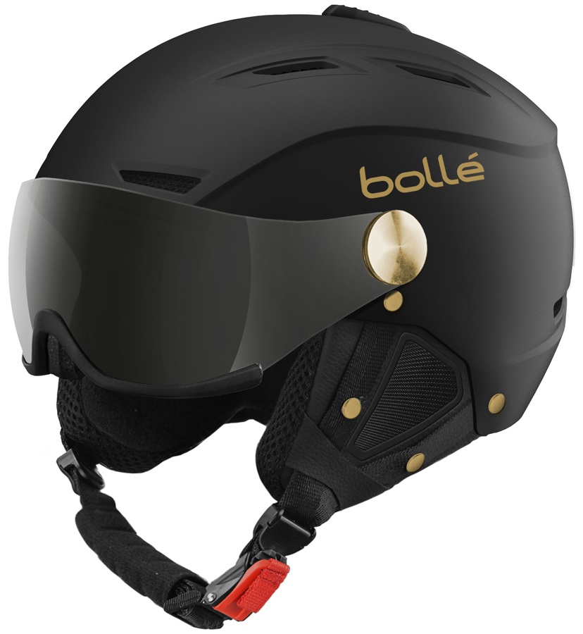 Bolle Backline Visor Ski/Snowboard Helmet, M, Soft Black & Gold
